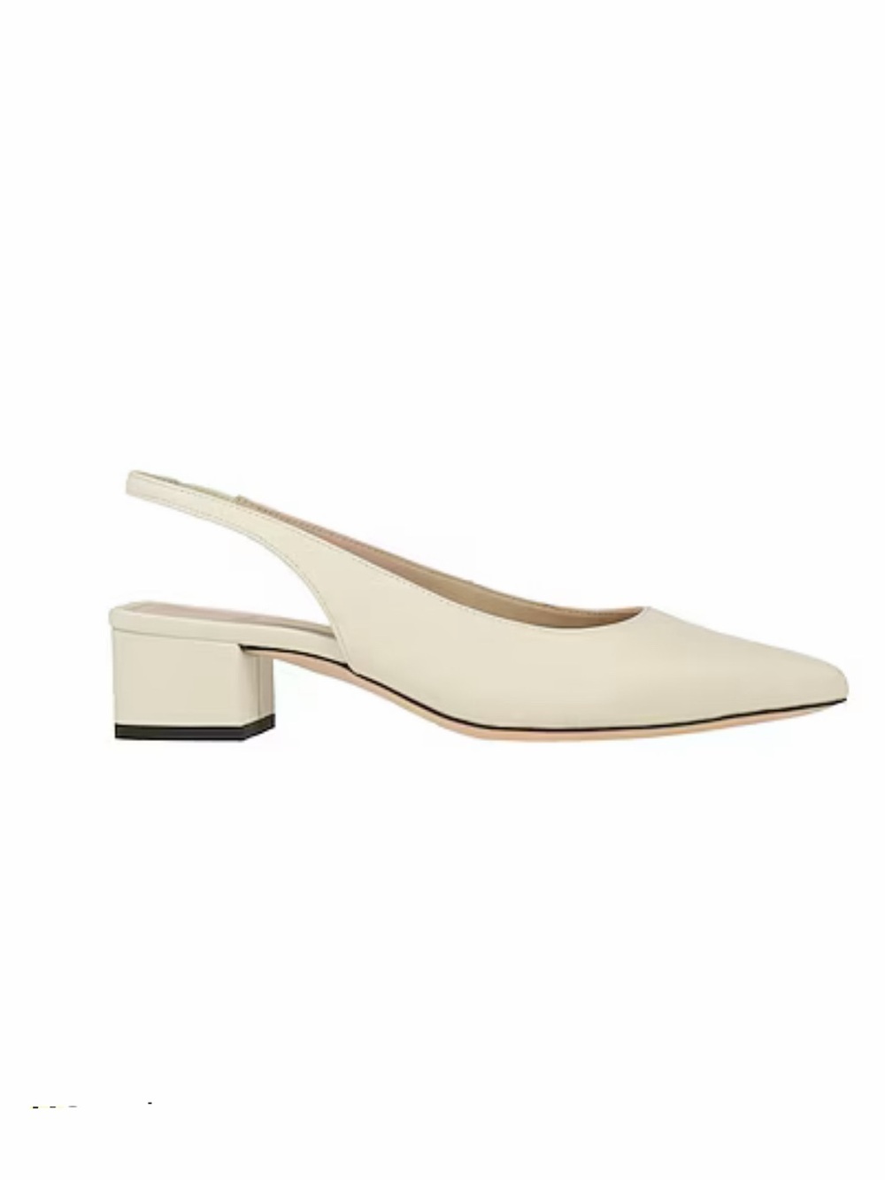 Theory Slingback Pump in Leather Ivory